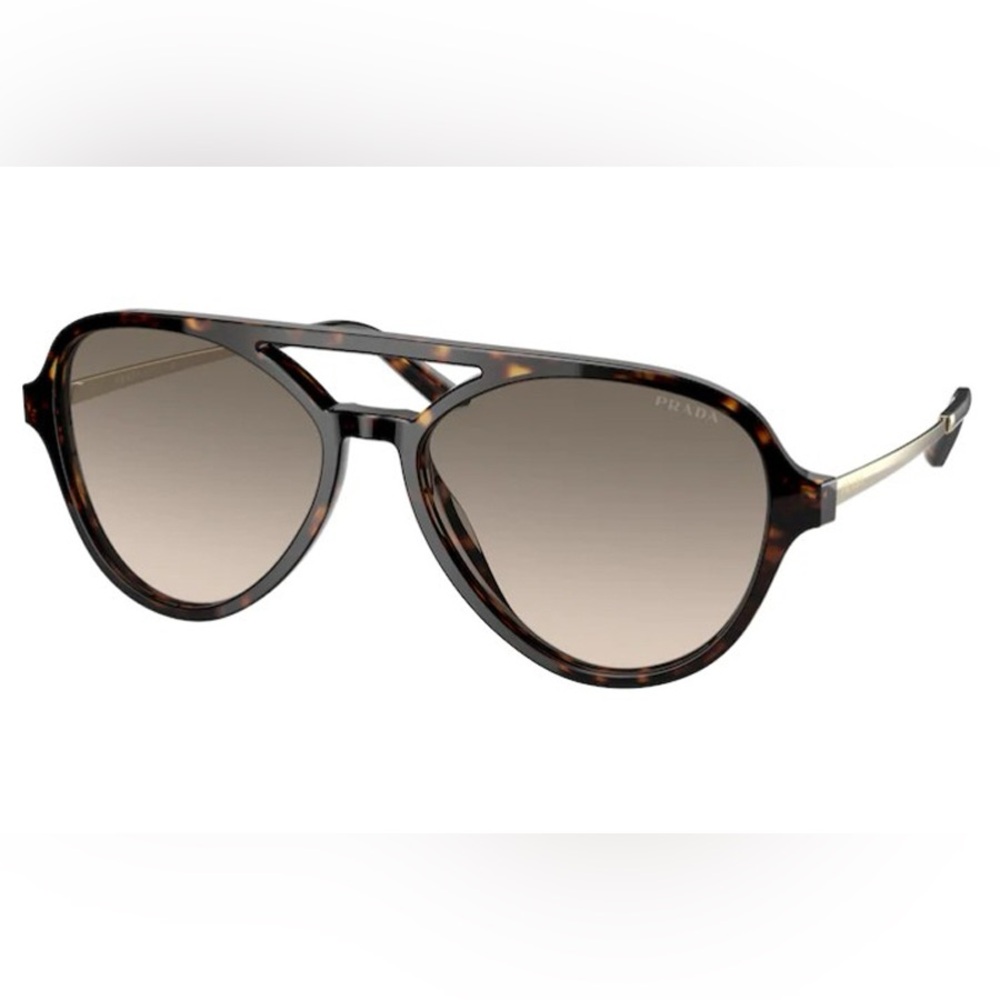 Prada PR 13WS Aviator Sunglasses in grey tortoise
